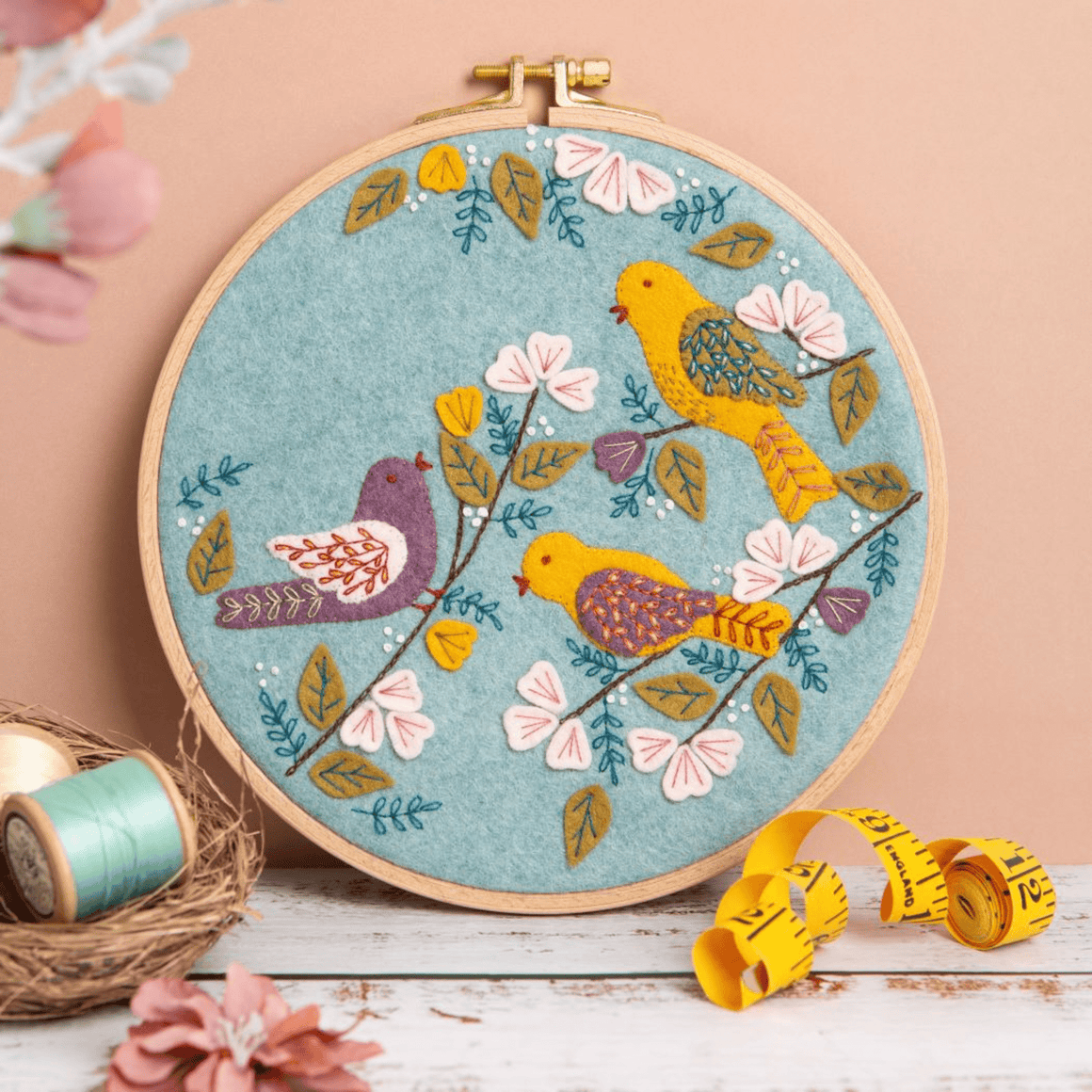 Dawn Chorus Felt Appliqué Hoop Kit