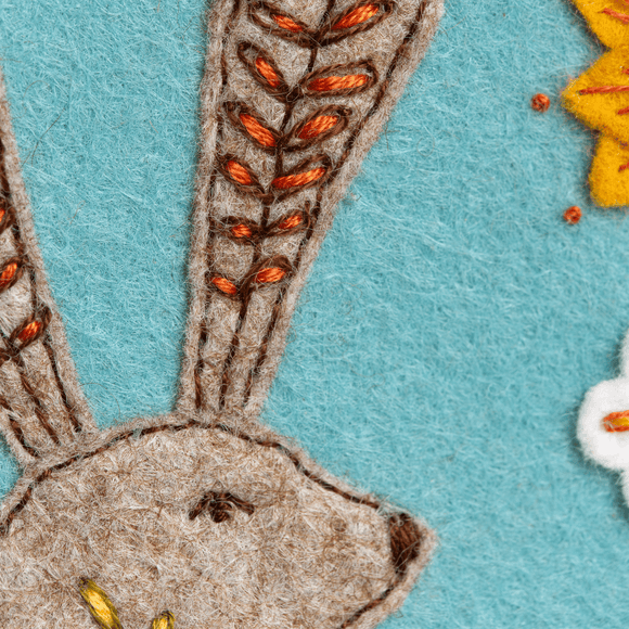 Felt Wild Hare Applique Hoop Kit