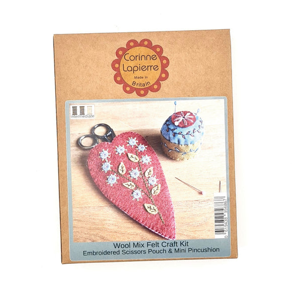 Corinne Lapierre Felt Sewing Pouch Embroidery Craft Kit
